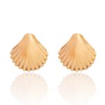 گوشواره طلا میخی مدل Shell (صدف)